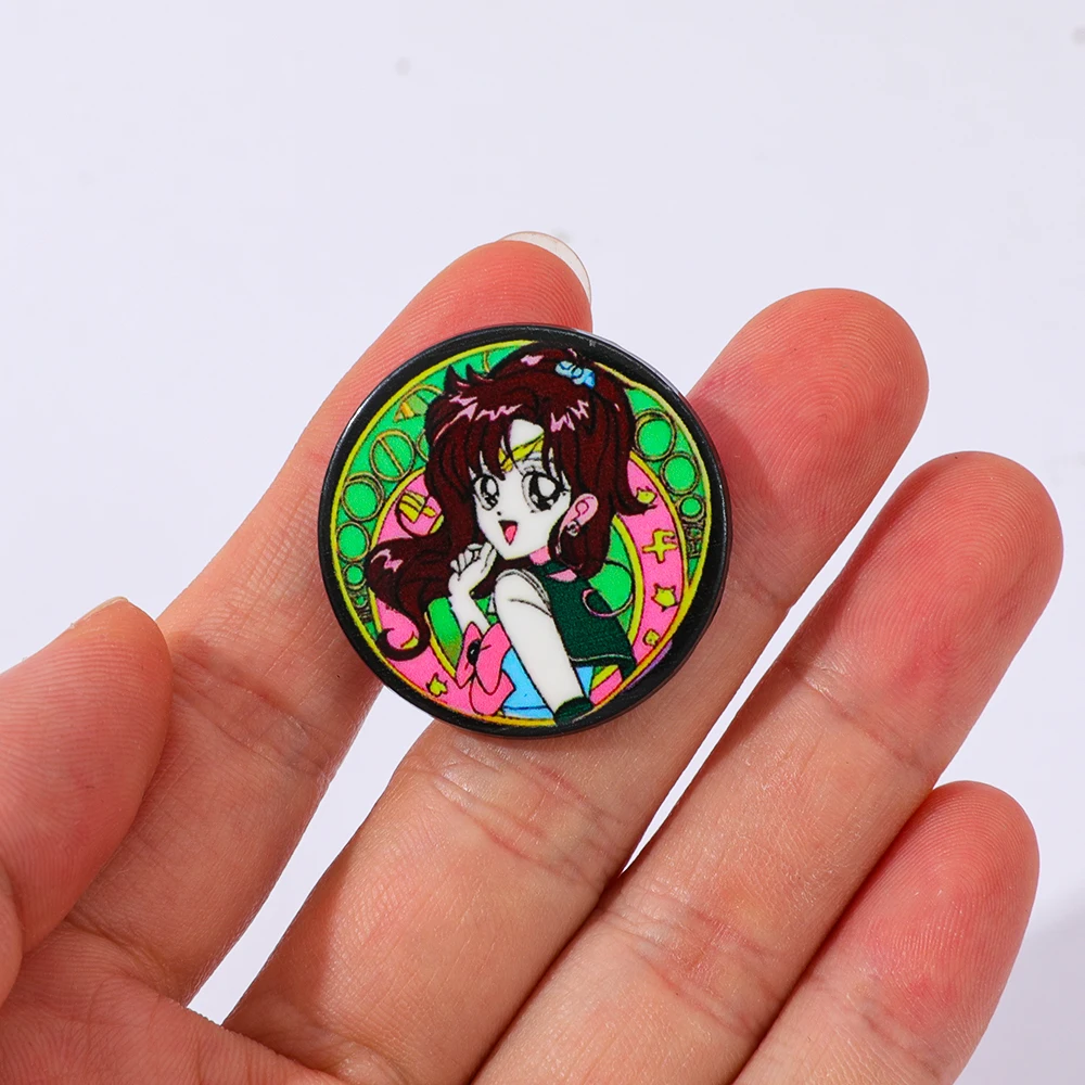 Broche de personaje de dibujos animados de Anime para niña, Pin esmaltado, insignia de Metal, joyería, mochila, accesorios de ropa, regalo festivo, 1 ud.