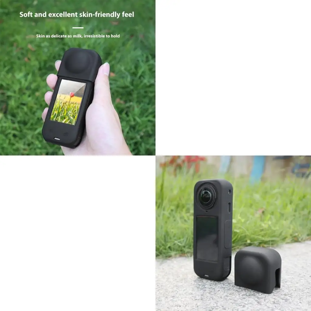  Silicone Case For Action Camera Body Lens Antislip Texture Waterproof Maintenance