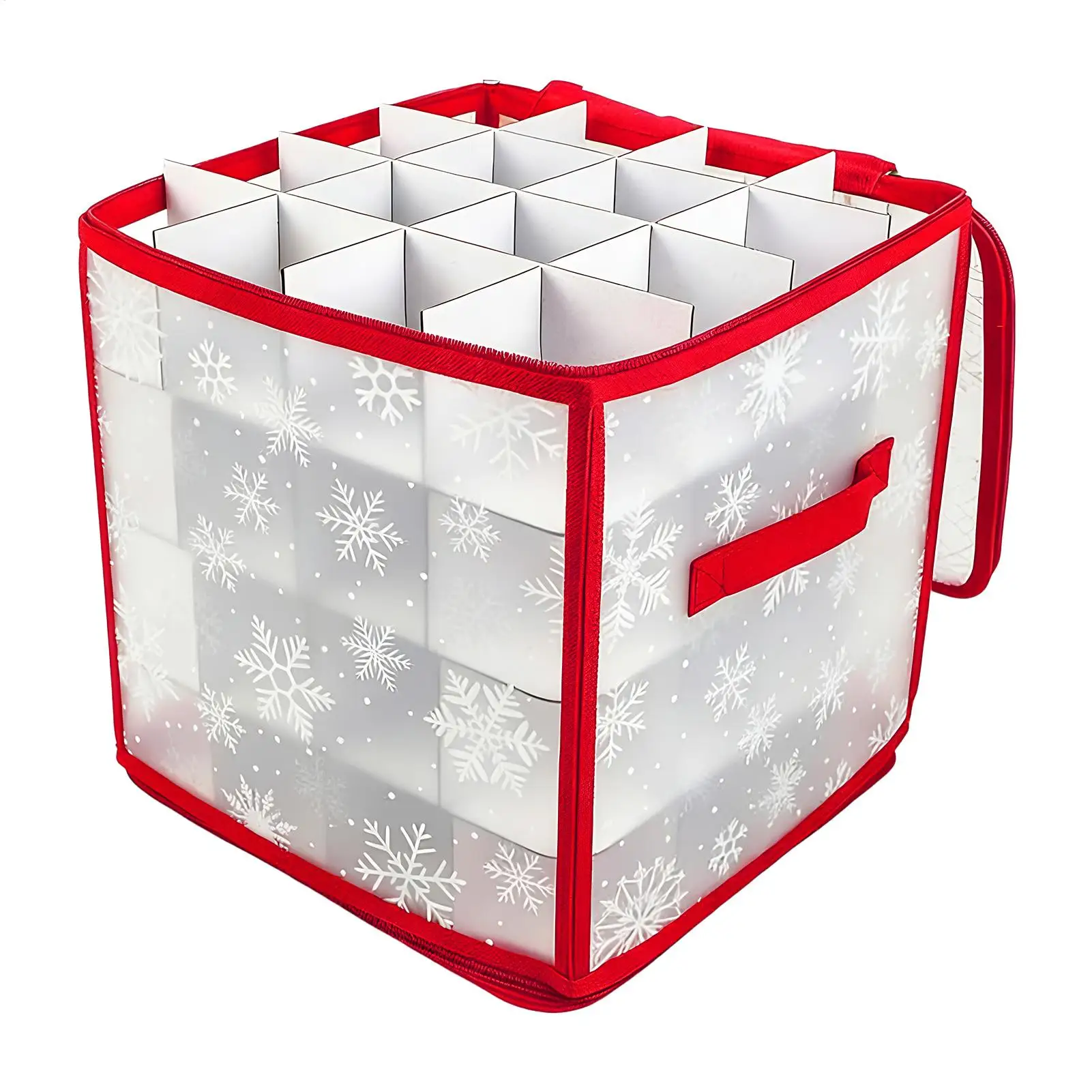 Christmas Ball Storage Box With Dividers 36 Slots Dustproof Waterproof Large Foldable Christmas Decoration Container Bin
