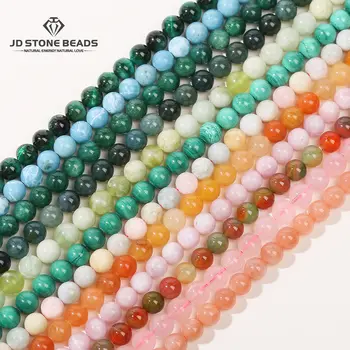 批發天然虎眼石瑪瑙石英珠圓形散珠隔珠,適用於珠寶製作DIY項鍊手鍊配件 8 最佳銷售 脈輪珠 - №4