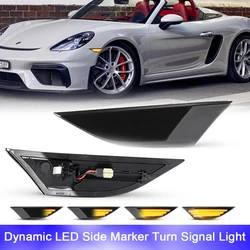 LED Side Marker Turn Signal Lights No Error For Porsche 982 Series 718 Spyder Boxster Cayman GT4 991 Series 911 GT2 GT3 RS Targa