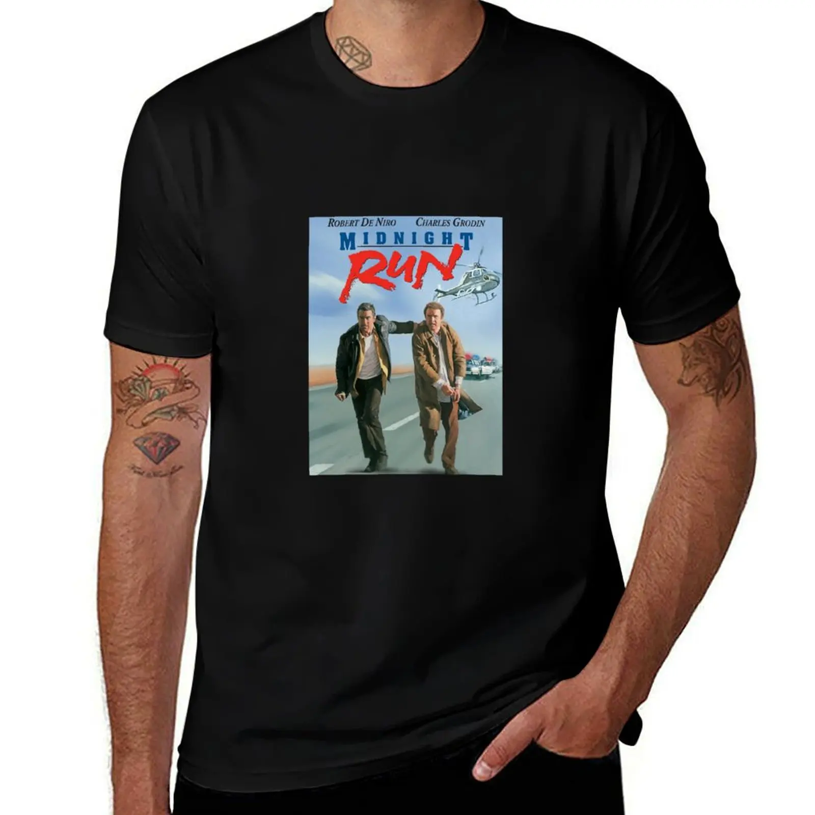 Robert De Niro & Charles Grodin In Midnight Run T-Shirt Work Wear Lightweight Tee T-Shirt
