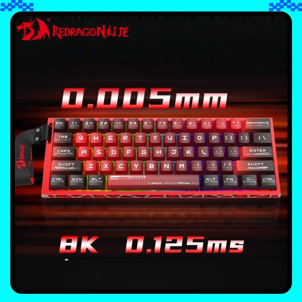 

REDRAGON AEROX61 Wired Magnetic Switch Mechanical Keyboard with 0 Dead Zone Aluminum Alloy Pile RGPPC Gaming Esports Keyboard
