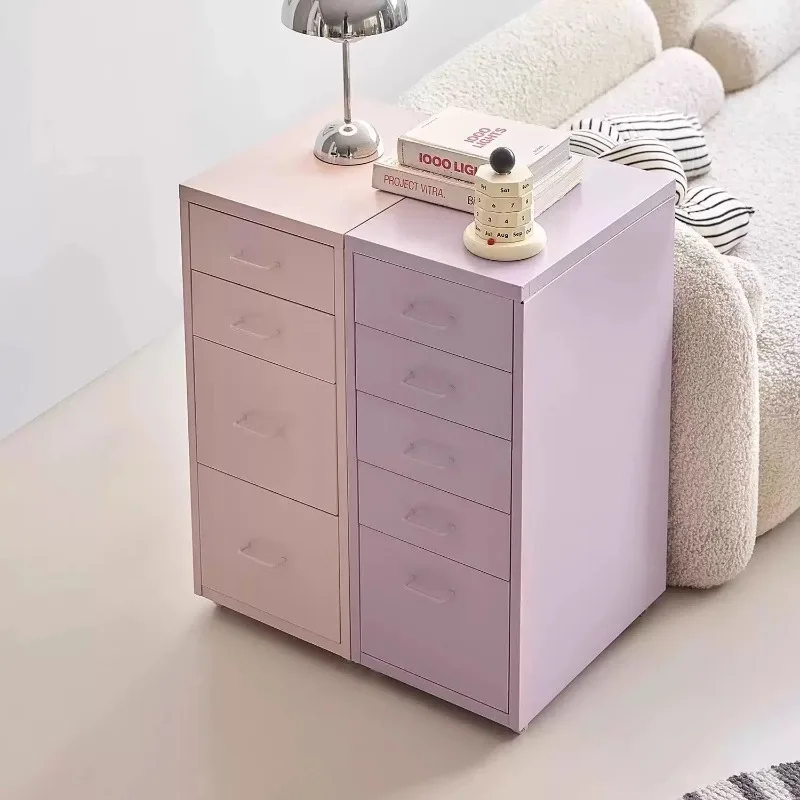 

Strong Metal Rolling Drawer Cabinet, Narrow Slim Storage for Under Desk Gap, Multi-Layer Freestanding File Cabinet with Wheels