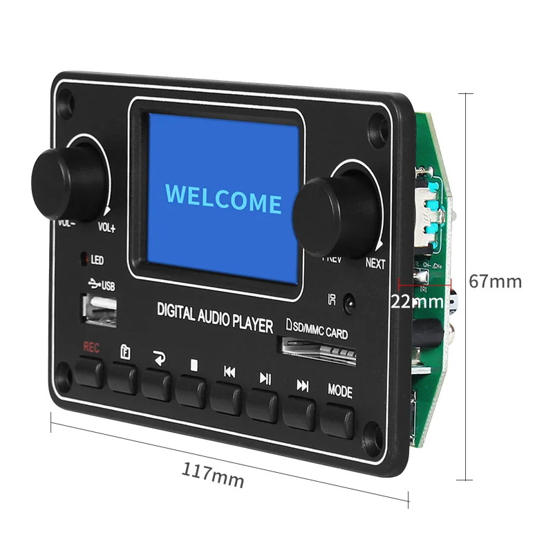 SOTAMIA Lossless Bluetooth Decoder MP3 Decoding Board USB FM Hifi Audio Player Home Music Bluetooth Power Amplifier Audio Board