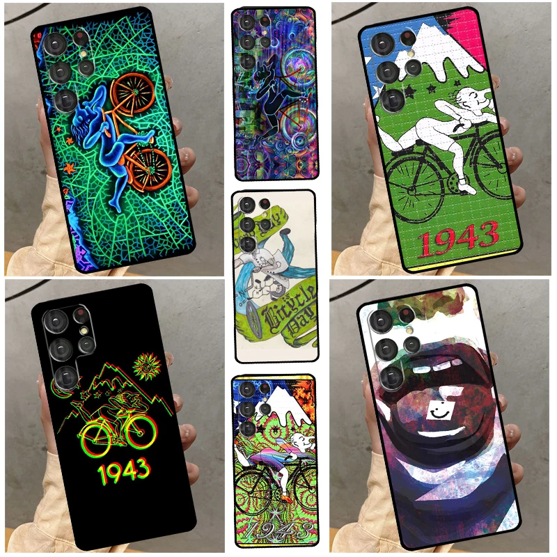 LSD Albert Hofmann Bicycle Day Case For Samsung Galaxy S22 S21 S23 Ultra S8 S9 S10 Note 10 Plus Note20 Ultra S20 FE Cover