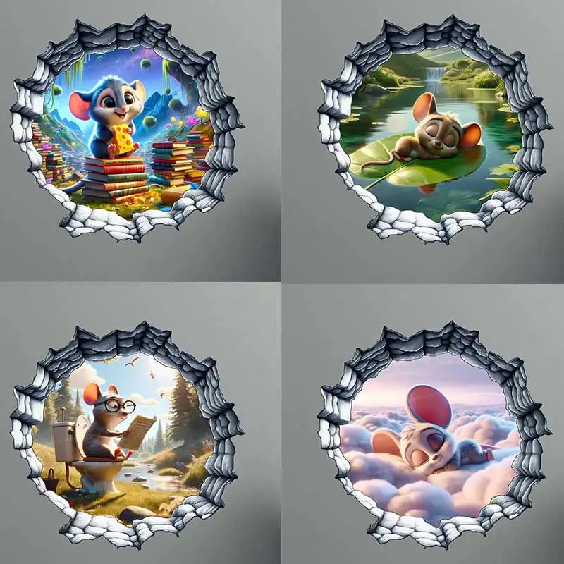 

Mouse Hole Decal, Cute Mouse Sleeping Sticker, Mouse Vinyl Decal, Sofa Mouse Decal, Hide the Cheese from the Mice Sticker M918