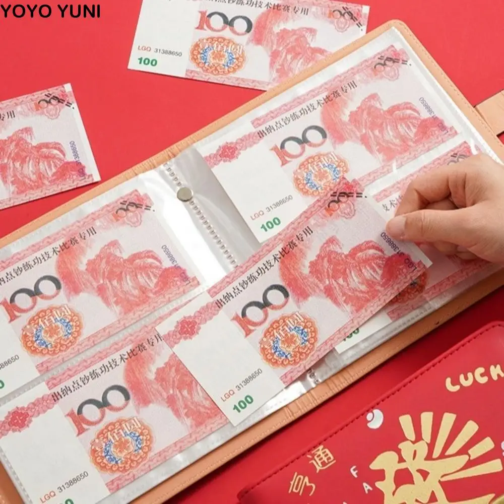 50Sheets Saving Money Binder Loose-leaf Refillable Colorful Shine Budget Binder Cash Envelopes PU Leather Account Book