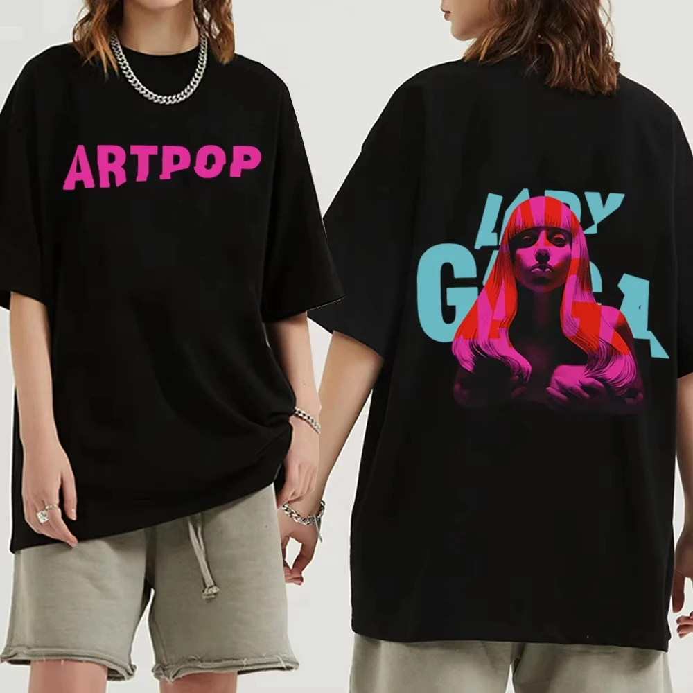 

2025 Lady Gaga The Fame T-shirt Man Women Harajuku O-neck Summer Casual Shirt