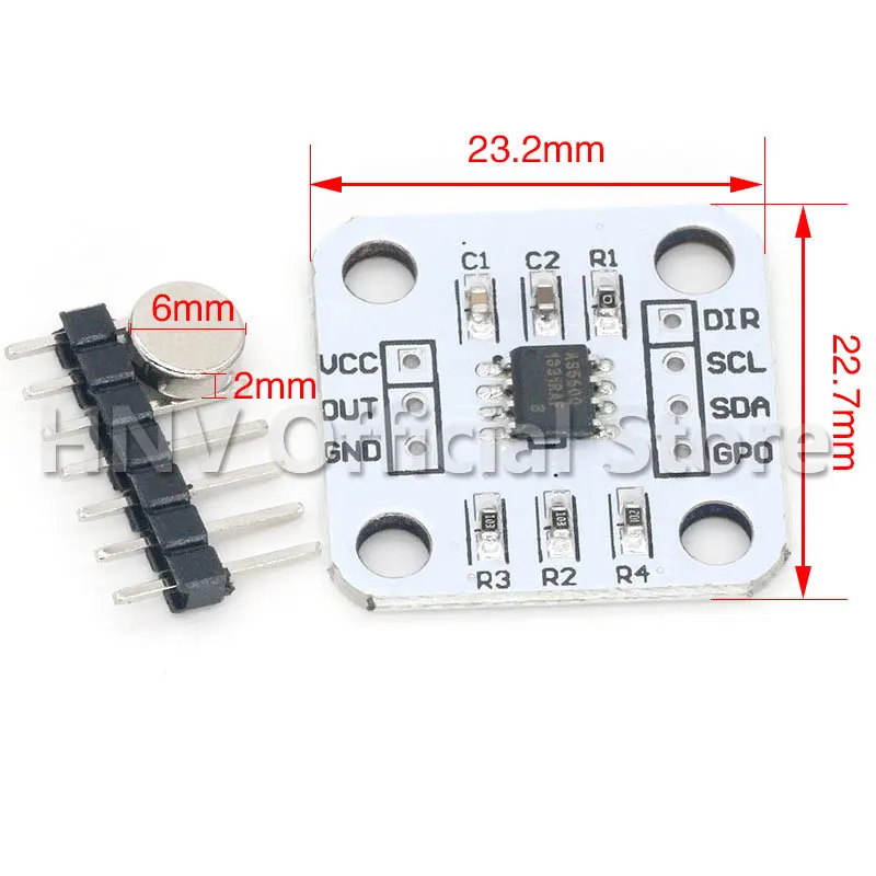 AS5600 Magnetische Encoder Magnetische Inductie Hoek Meting Sensor Module 12bit Hoge Precisie