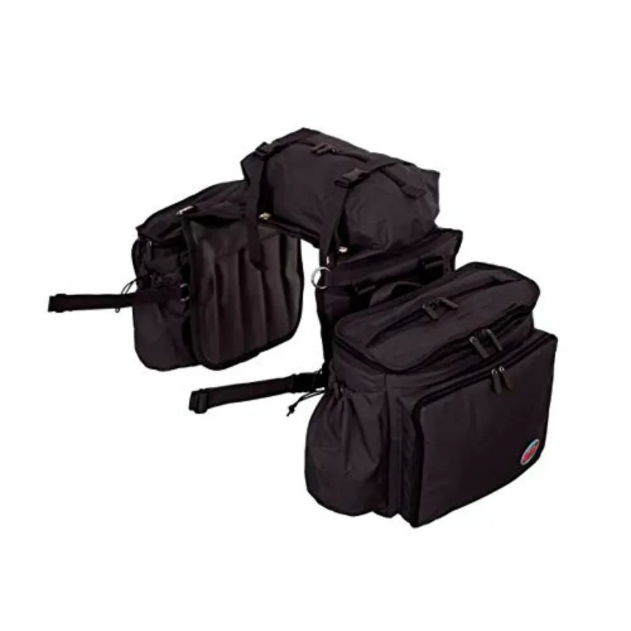 

RNSMAN Deluxe Insulated Leakproof Cooler Saddle Bag with Additional Cantle Bag and Straps for Outdoor Cycling Storage Black Dur