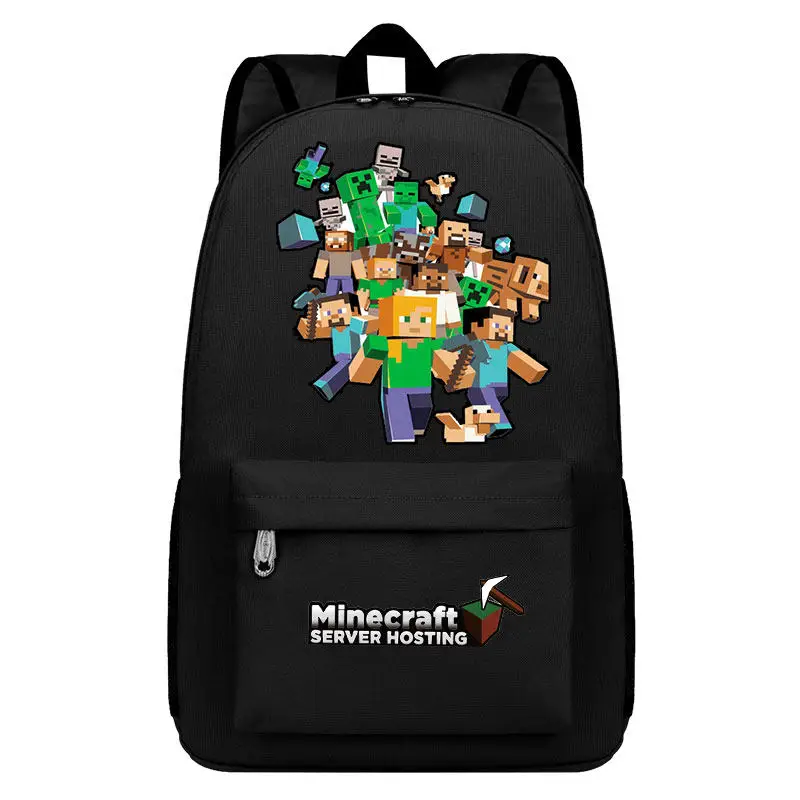 Trendy Minecraft Enderman Print Backpack