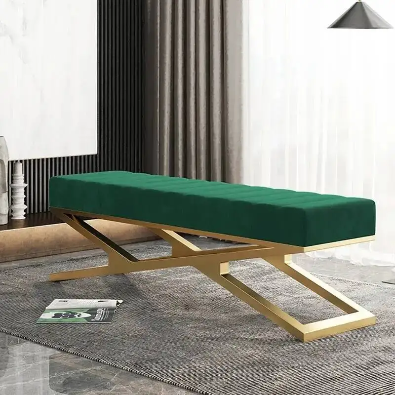Creative Nordic Home Bedside Bench Light Luxury Cloakroom Leisure Sofa Benchs Comfortable Entrance Soft Pack Shoe Benchs