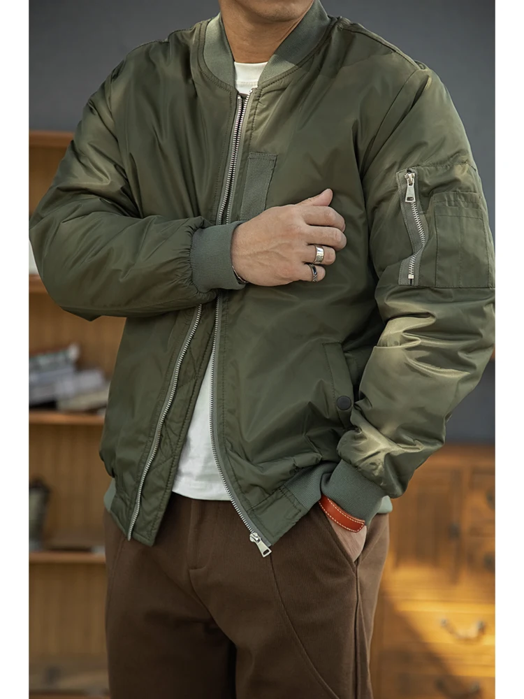 Thiened coton pilote Jaet MA Baseball Sle coupe-vent chaud manteau jeunesse vêtements de travail Utili ket longue fermeture à glissière Sve