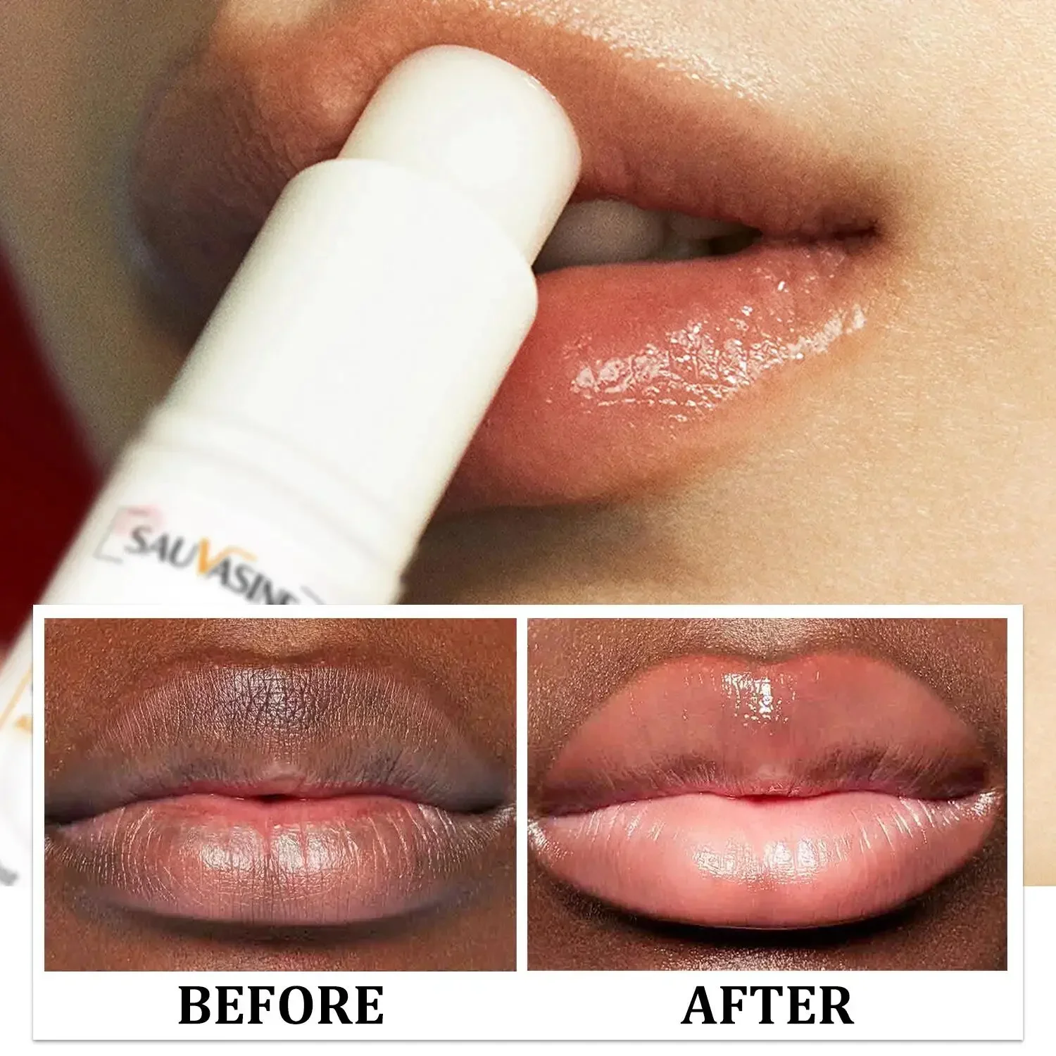 Bálsamo labial Exfoliante para el cuidado de los labios, elimina la cúrcuma y la oscuridad, aclara la melanina, elimina la línea de los labios,