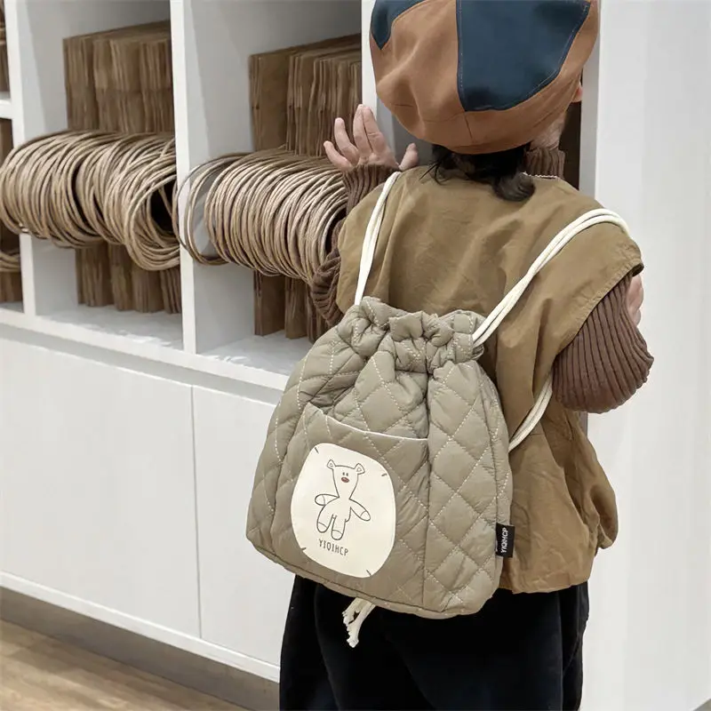 

Cute Bear Kids Backpack Korean Children's Bag for Girls Cute Kindergarten Backpack for Boys Casual Kid Bag Backpack