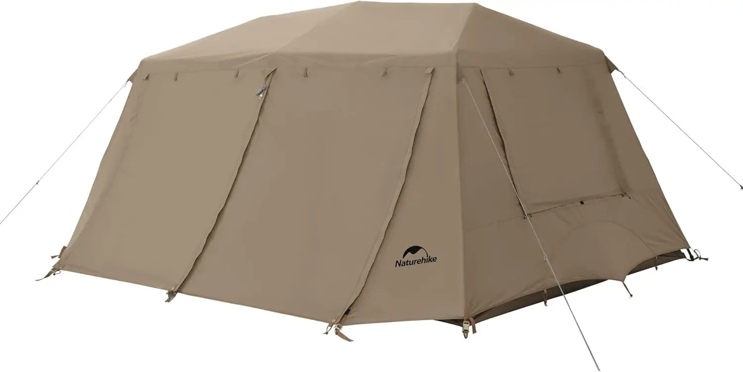 

Village Instant Tent, 4 Person 8 Person Camping Tent with Full Rainfly, Waterproof Large Cabin Tents for Car Camping