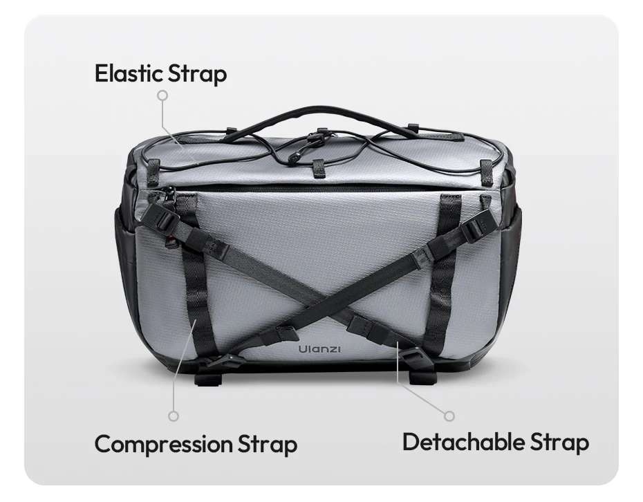 Ulanzi SU02 13L Umhängetasche für Kameras, Objektive, Laptops, Reisen, Schultertasche, Handgepäckhülle mit abnehmbarem Trennwand – Detail 11