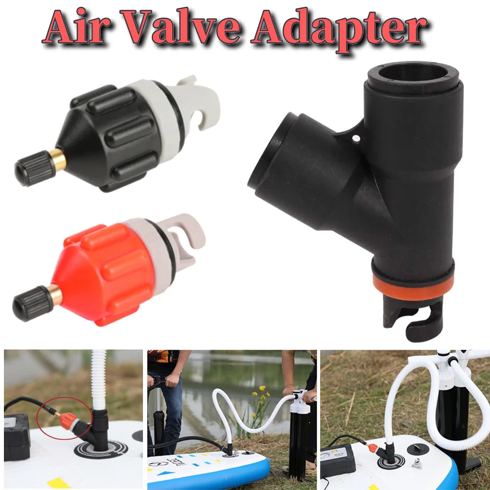 Inflatable Pump Adaptor Air Valve Adapter for Surf Paddle Board Dinghy Canoe Inflatable Boat Tire Compressor Converter Nozzle