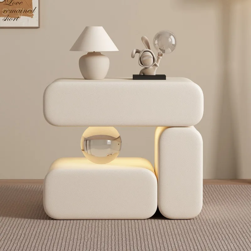 Unique Coffee Bedside Table Cabinets Small Space Saving Decor Nordic Nightstand Comfortable Luxury Criado Mudo Home Furniture