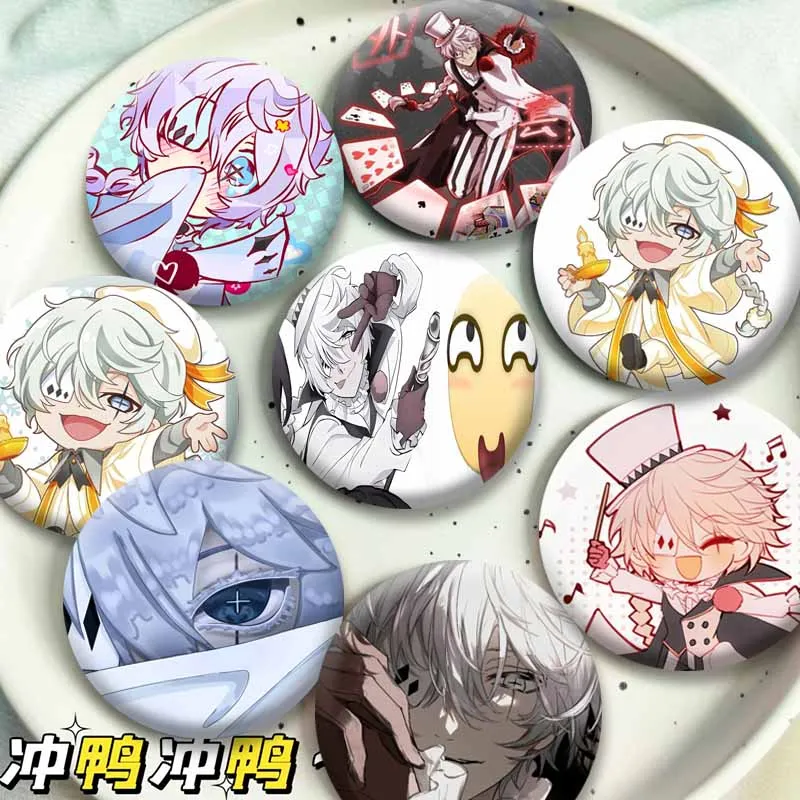 Anime BSD Nikolai G-Gogol Button Brooch Handmade Cartoon Character Enamel Pins Custom Jewelry Accessories Bag Lapel Badge Gifts