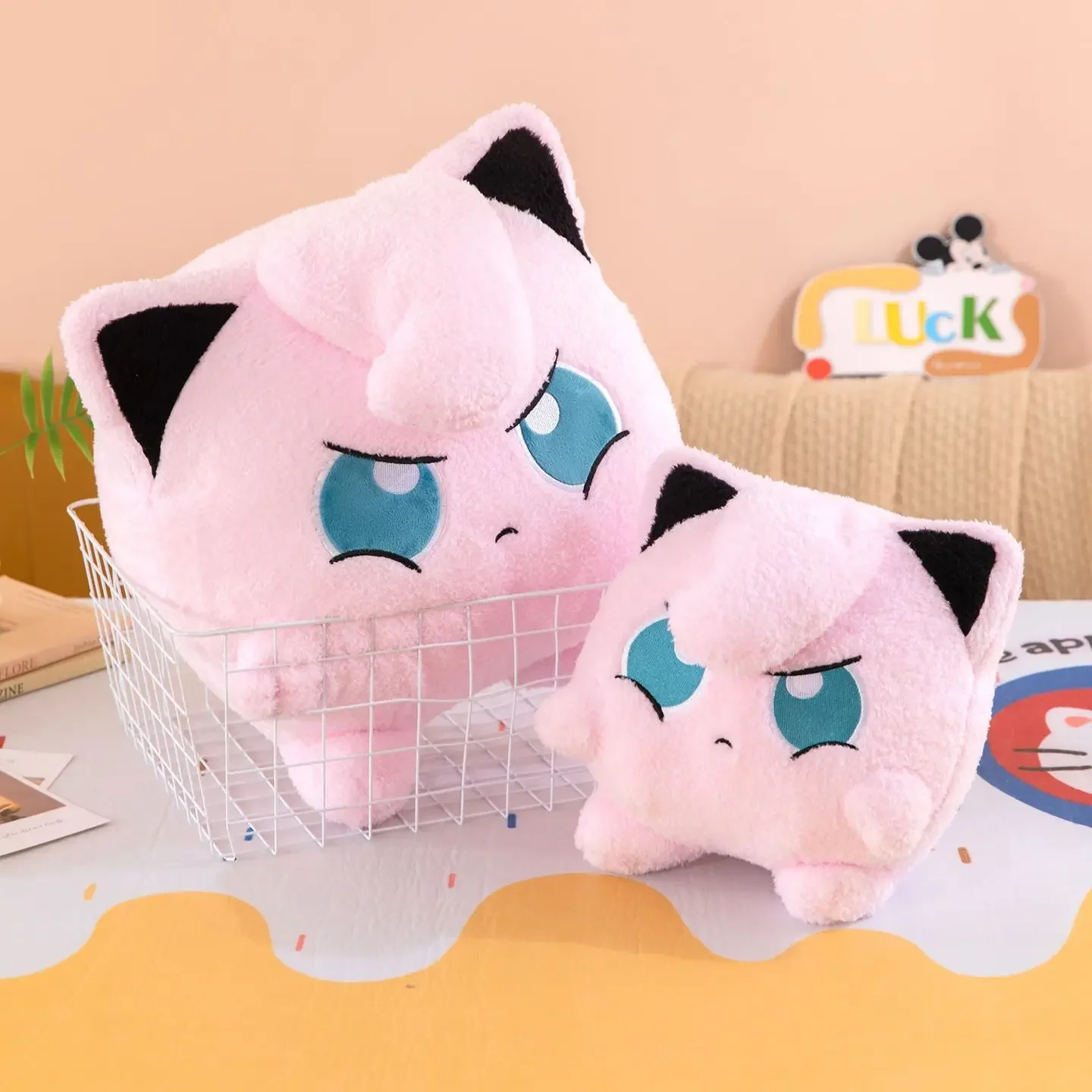 Very Soft Fluffy Jigglypuff Plush Toy Stuffed Anime Throw Pillow Japanese Style Plushies Cartoon Doll Sofa Bed Home Decor Gifts