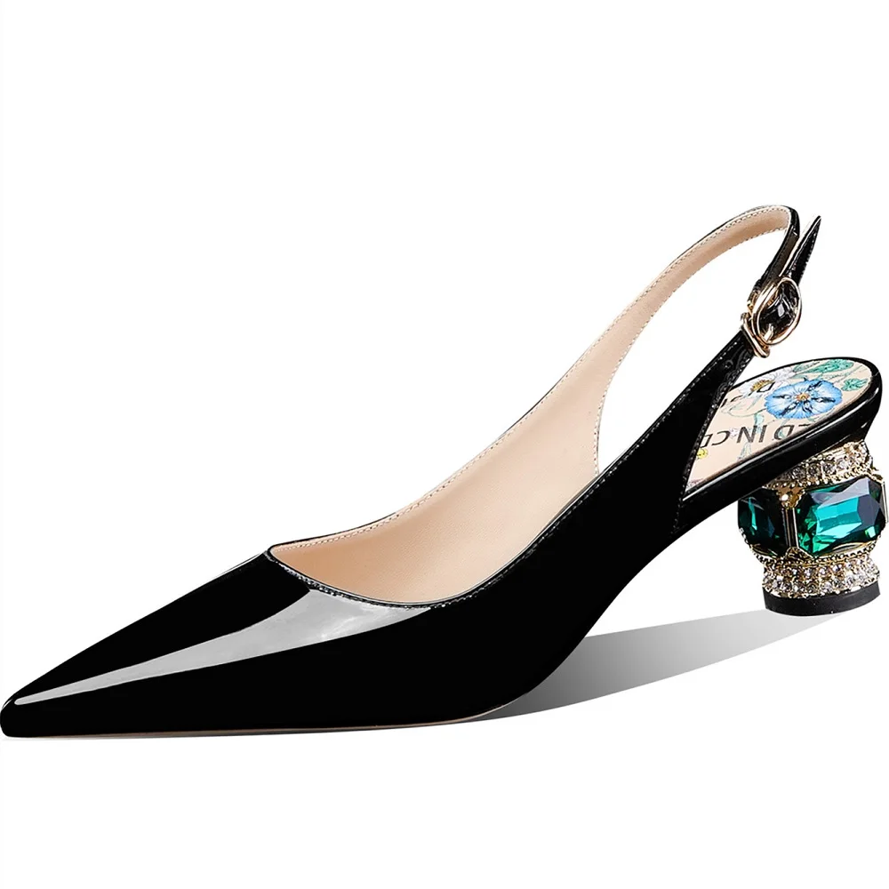 【JOCHEBED HU】2023 Newest Spring Summer Shoes Woman Sexy Brand Genuine Leather Shallow Pumps Pointed-Toes Strange Style 33-46
