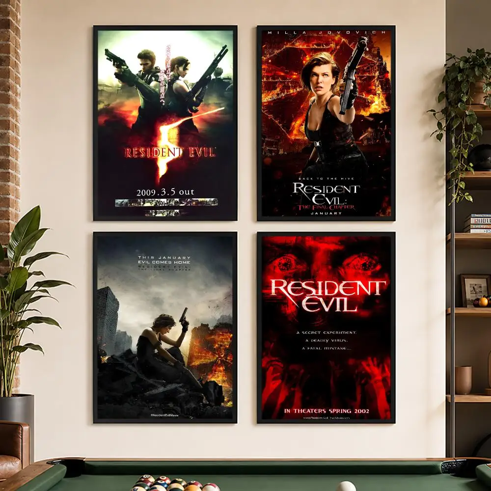Video R-Residents E-EvilS Poster Waterproof Peel And Stick Frameless HD Painting Matte PP Bedroom Living Room Wall Decor