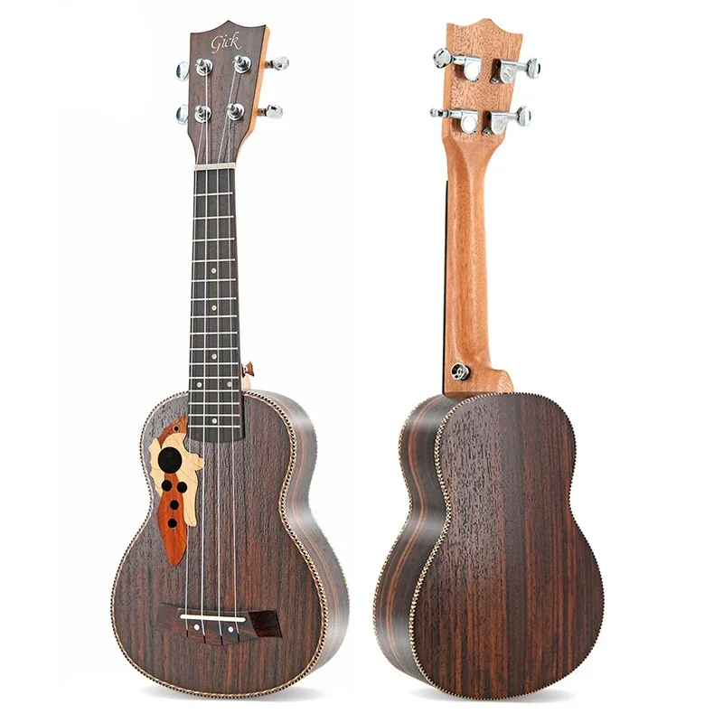 21 Inches Ukulele Creative Grape Hole Rosewood Mini Acoustic 4 String Hawaiian Guitar Instrument For Beginner Music Lovers