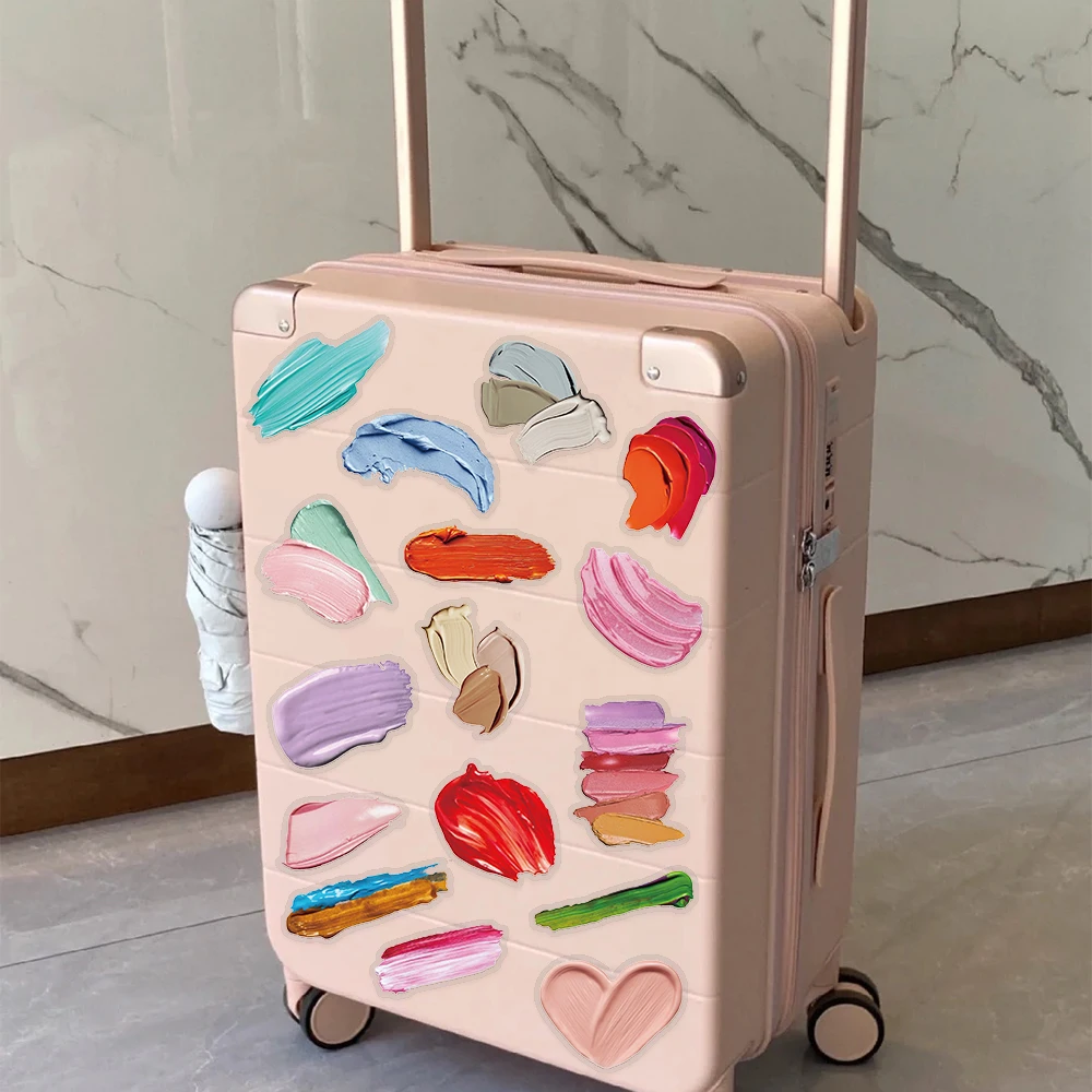 50 stuks kleurenpalet PET-stickers stickers voor laptop koffer skateboard gitaar DIY esthetische transparante stickers creatieve geschenken