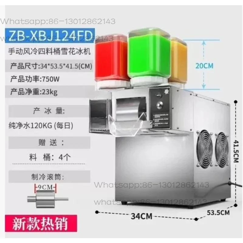 Semi  Automatic Ice Shaver Crusher, Commercial Ice Flaker Shaving Machine for Home & Business Use