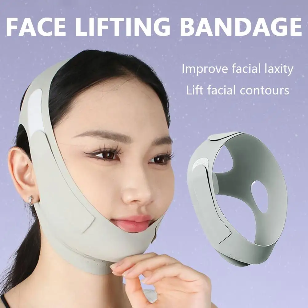 ضمادة رفع الوجه من بيوتي، حزام تنحيف الوجه على شكل حرف V، مخفض الذقن المزدوج، حزام العناية بالبشرة قابل للتعديل وقابل لإعادة الاستخدام #2