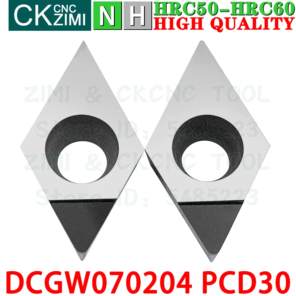 DCGW070204 PCD30 DCGW 070204 PCD30 Inserti PCD Inserti diamantati per tornitura Utensili meccanici CNC Utensili da tornio per taglio metalli DCGW 0702 DCGW0702 PCD per Rame alluminio