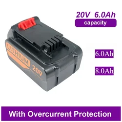6000mAh 18V/20V Replacement Battery For Black & Decker LBX20 LBXR20 LB20 LBXR2020 LBX4020 LB2X4020-OPE LBXR20-OPE Cordless Power