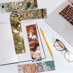 Marcapáginas Mural Dunhuang, 30 piezas, estilo literario, personalidad creativa, exquisita Página de lectura, diario, cuaderno, tarjeta de marca