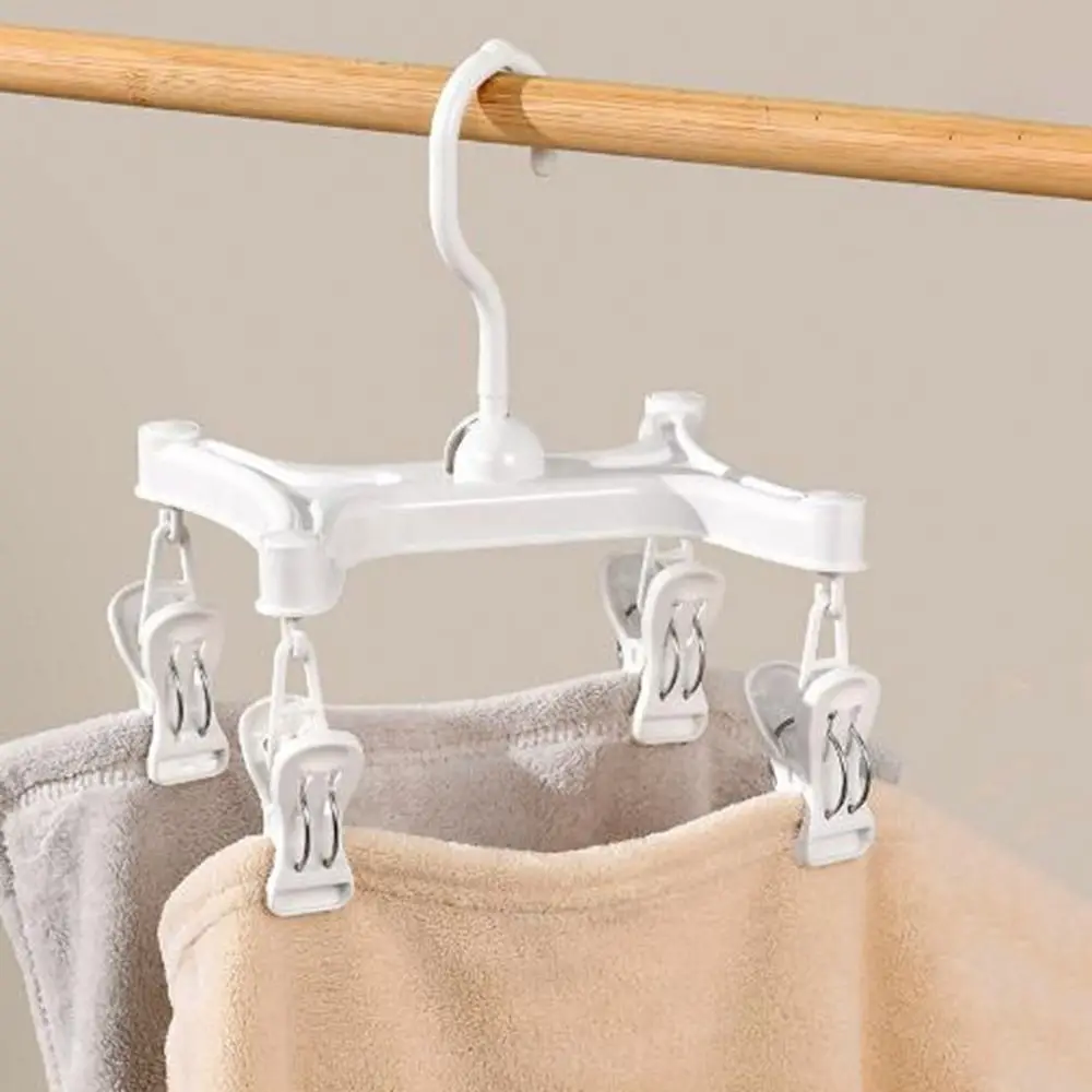 Picture 5: 360° Rotatable H Shaped Trouser Hanger Quick Drying Efficient Underwear Drying Rack with Clips Space Saving