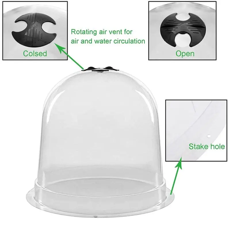 12Pcs Plastic Greenhouse Garden Plant Bell Cover Dome Frost Guard Freeze Protection Limited Time Offer