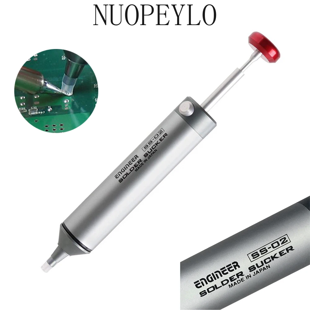 Welding Tools Engineer SS-02 Solder Sucker Manual Desoldering Pump SMT IC Pickup Remover Tool 50mm Sucker Tube