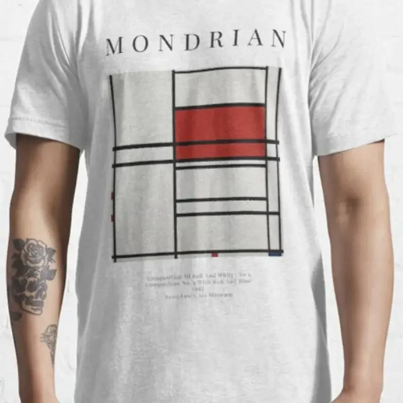 Mondrian Composition T shirt Art 100 Premium Cotton