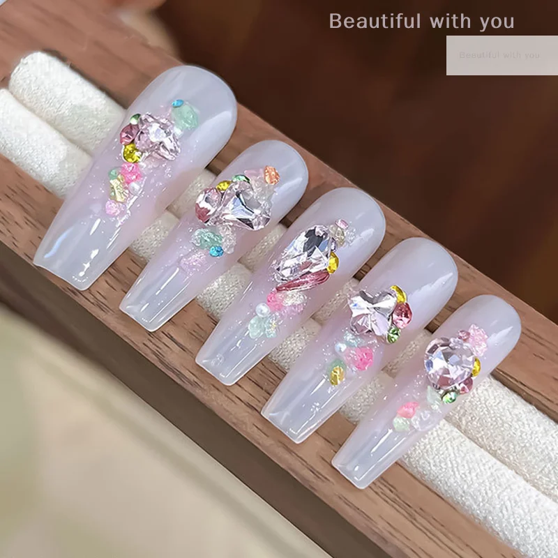

2Pcs Luxury Nail Crystal Pile Diamond Sparkling Handmade Decoration Charm Shiny Rhinestone Jewelry Manicure Accessories
