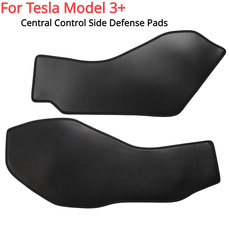 

For Tesla Model 3 Highland 2024 Car Central Control Side Defense Kick Pad Protective Foot Pad Interior Accessories Decoration