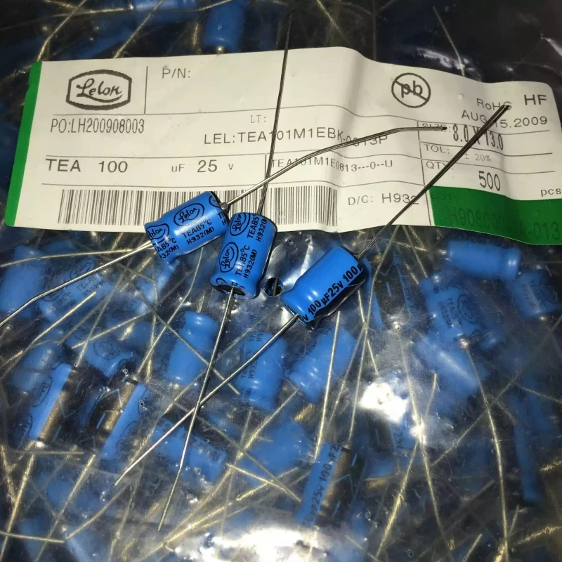 LELON 25v100uf axial heating capacitor 8 * 13MM