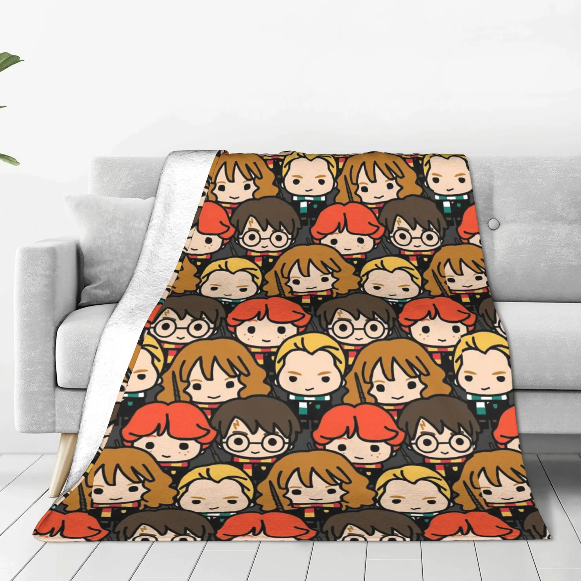 Magical Fantasy World HP Cartoon Blanket Multi-size Super Soft Cozy  Throw Blankets for Couch Sofa and Bed