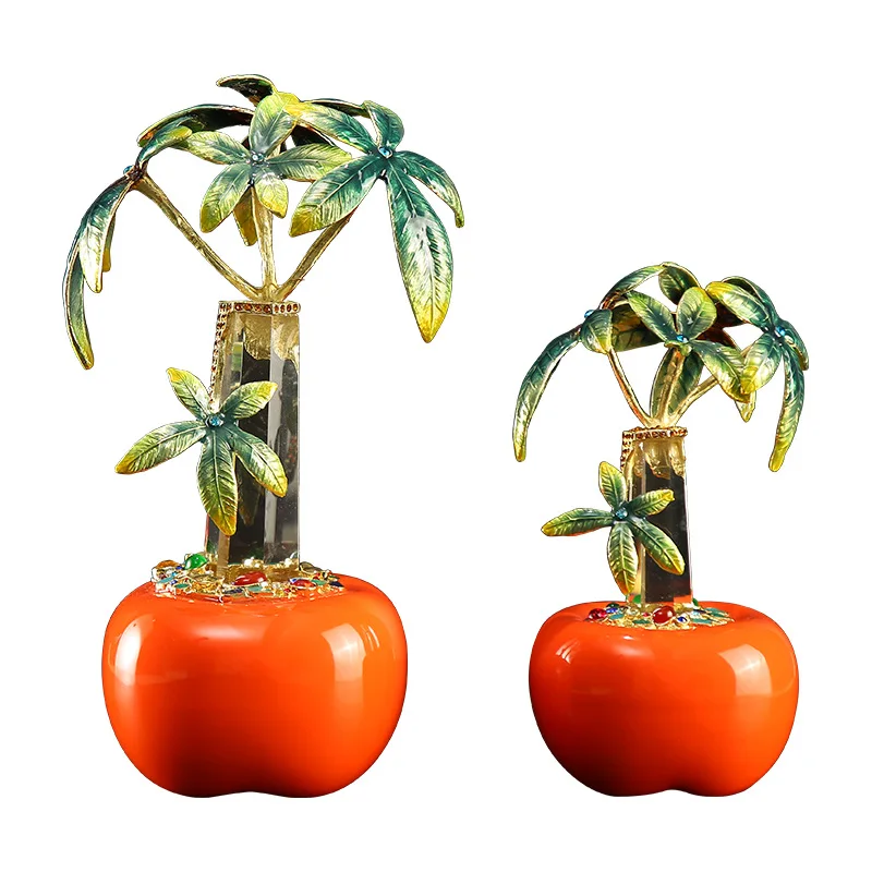 

Persimmon fortune tree ornament senior office entrance living room TV cabinet desktop decoration housewarming gift