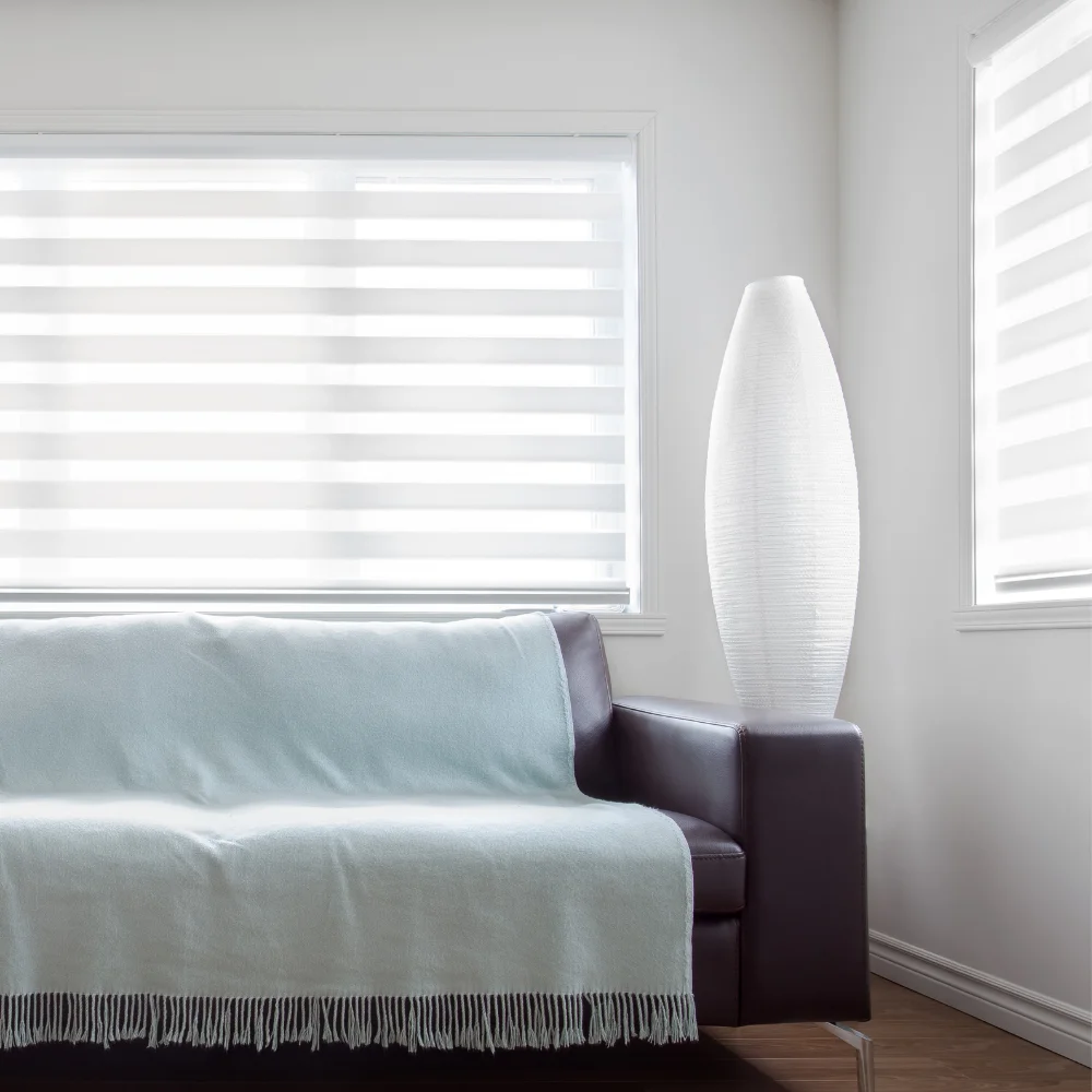 Electric Zebra Blinds With High Quality Semi-Blackout Shades For Windows Shades Fabric Remote Control Blinds Home Decoration