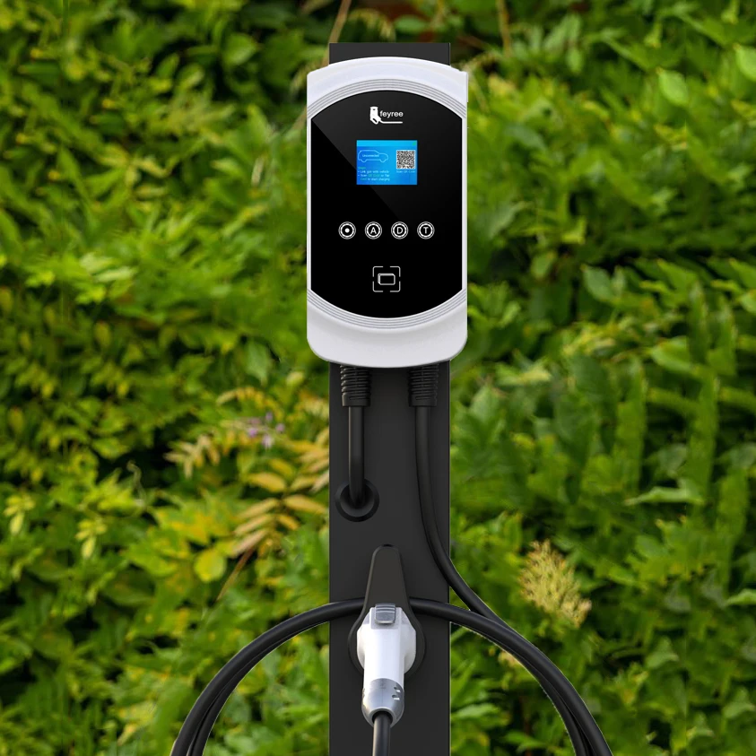 Feyree OCPP ev car charger wallbox EV charging station EVSE 7kw 11kw 22kw commercial payment system for Electric cars charging