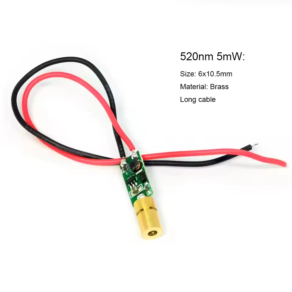 Green Dot Laser Module 5mW/30mW 505nm 520nm 532nm Focusable Positioning 3.7-5V