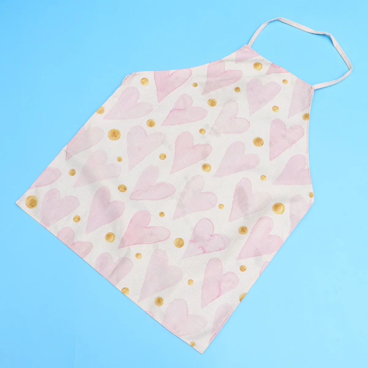 

Fashion Heart Print Anti-Grease Washable Apron for Cooking Cleaning Reusable Kitchen Dining Room Cafe Workshop Daily Use