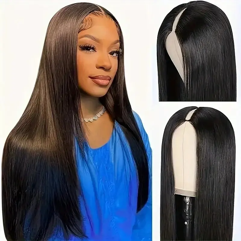 Rosabeauty 13x6 Straight Hair Lace Front Wig Human Hair 40 Inch 13X4 Frontal 5X5 Glueless Ready to Wear Wigs 250% For Women