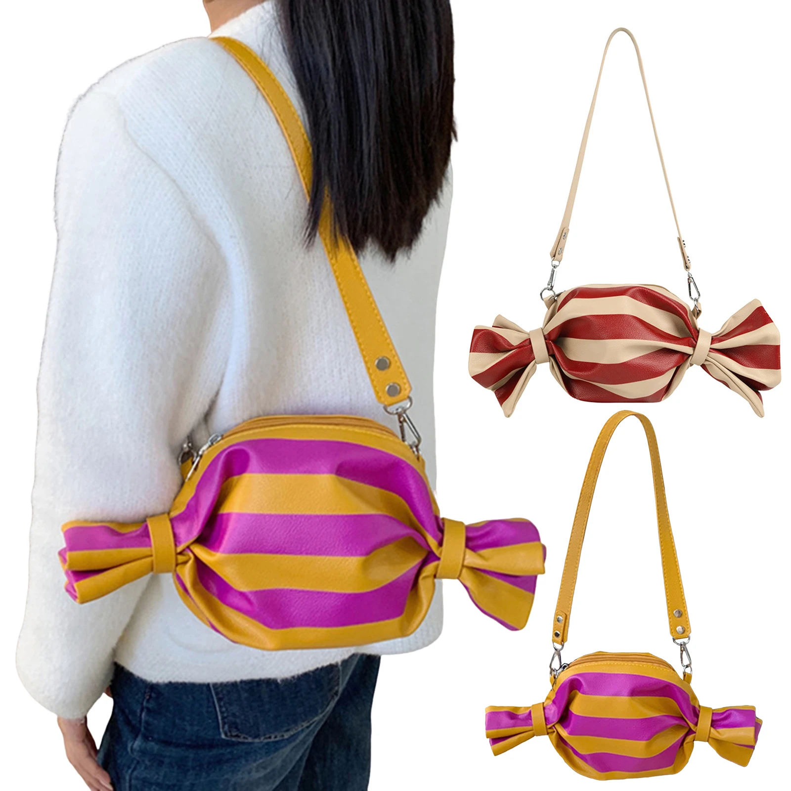 

Charming Girls Shoulder Bag with Ruffle Design Lightweight Crossbody Bag for School Outings Daily Use Fashionable Accessory